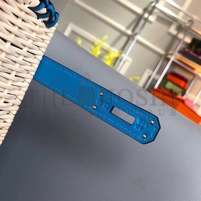 H**me5 Blue Picnic Kelly 35cm Wicker Bag Master Quality