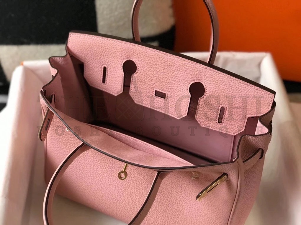 H**me5 Birkin 35 Bag in Pink Clemence Leather with GHW Master Quality