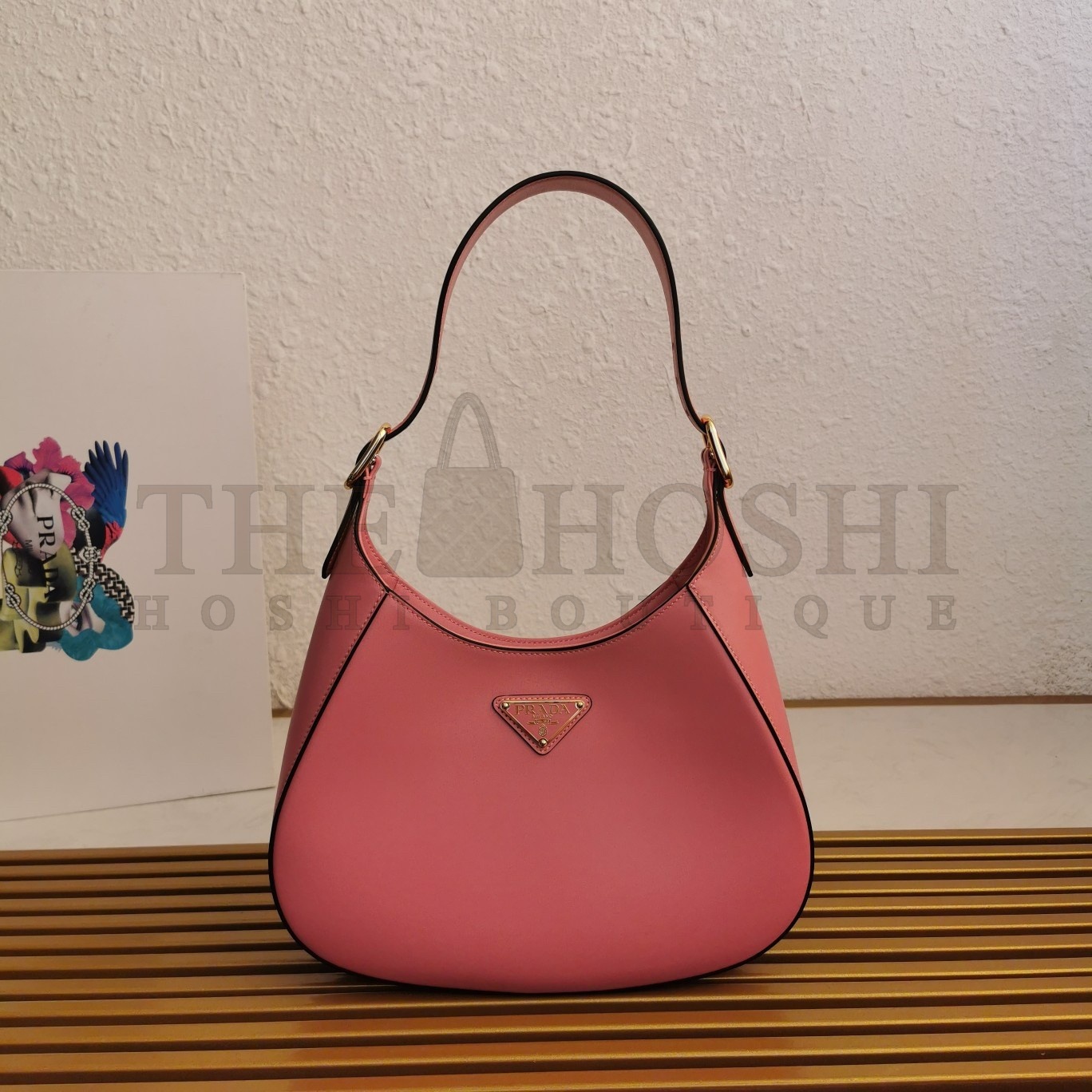 Pra*a Shoulder Bag in Pink Leather Master Quality
