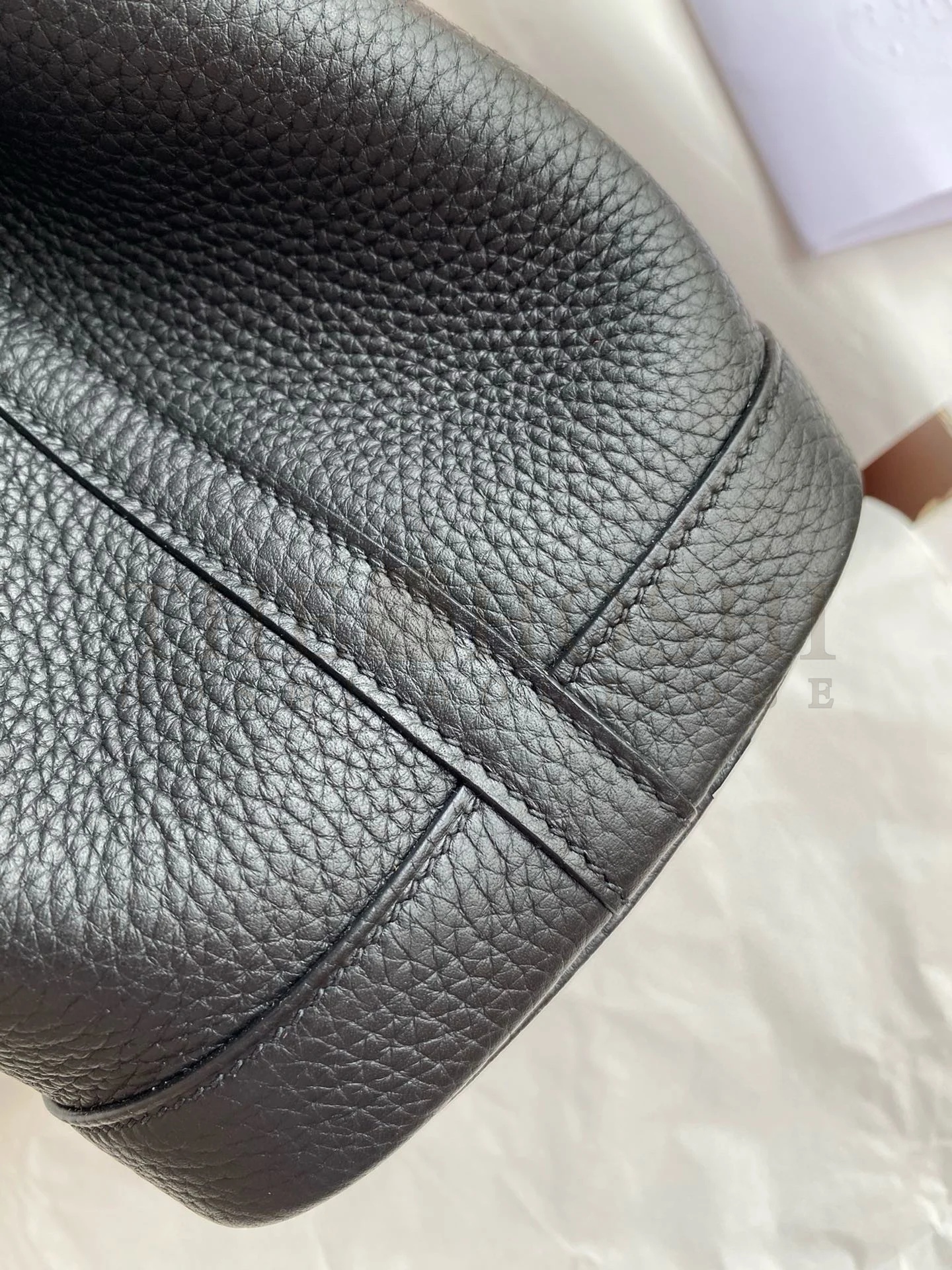 H**me5 Garden Party 30 Handmade Bag in Black Clemence Leather Master Quality