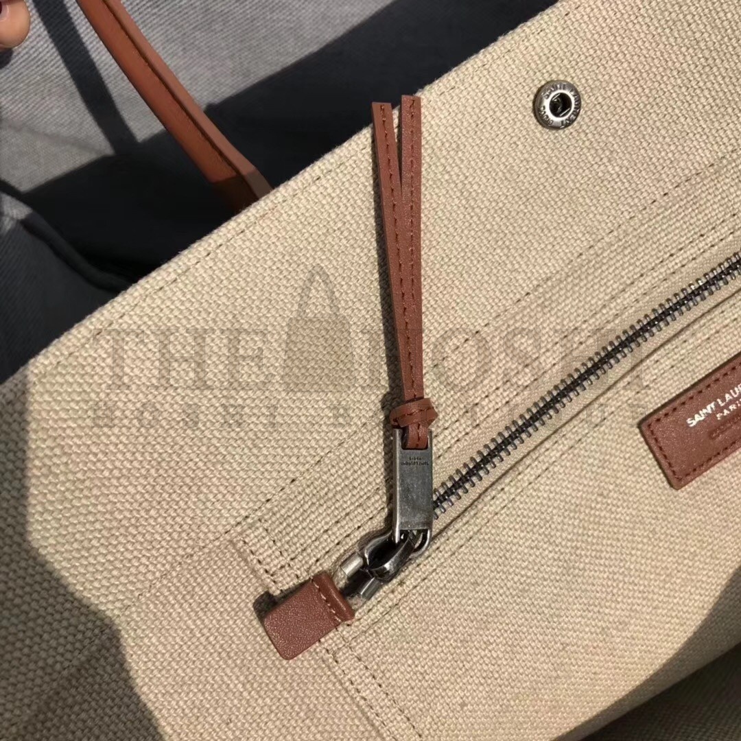 Sa1nt Lau*nt Beige Linen Rive Gauche Tote Bag Master Quality