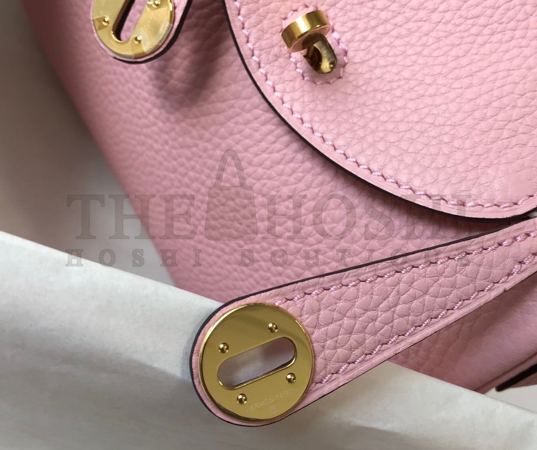 H**me5 Lindy Mini Bag In Pink Clemence Leather GHW Master Quality