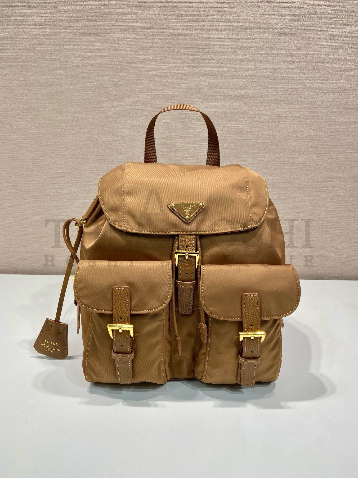 Pra*a Re-Edition 1978 Small Backpack in Brown Re-Nylon Master Quality