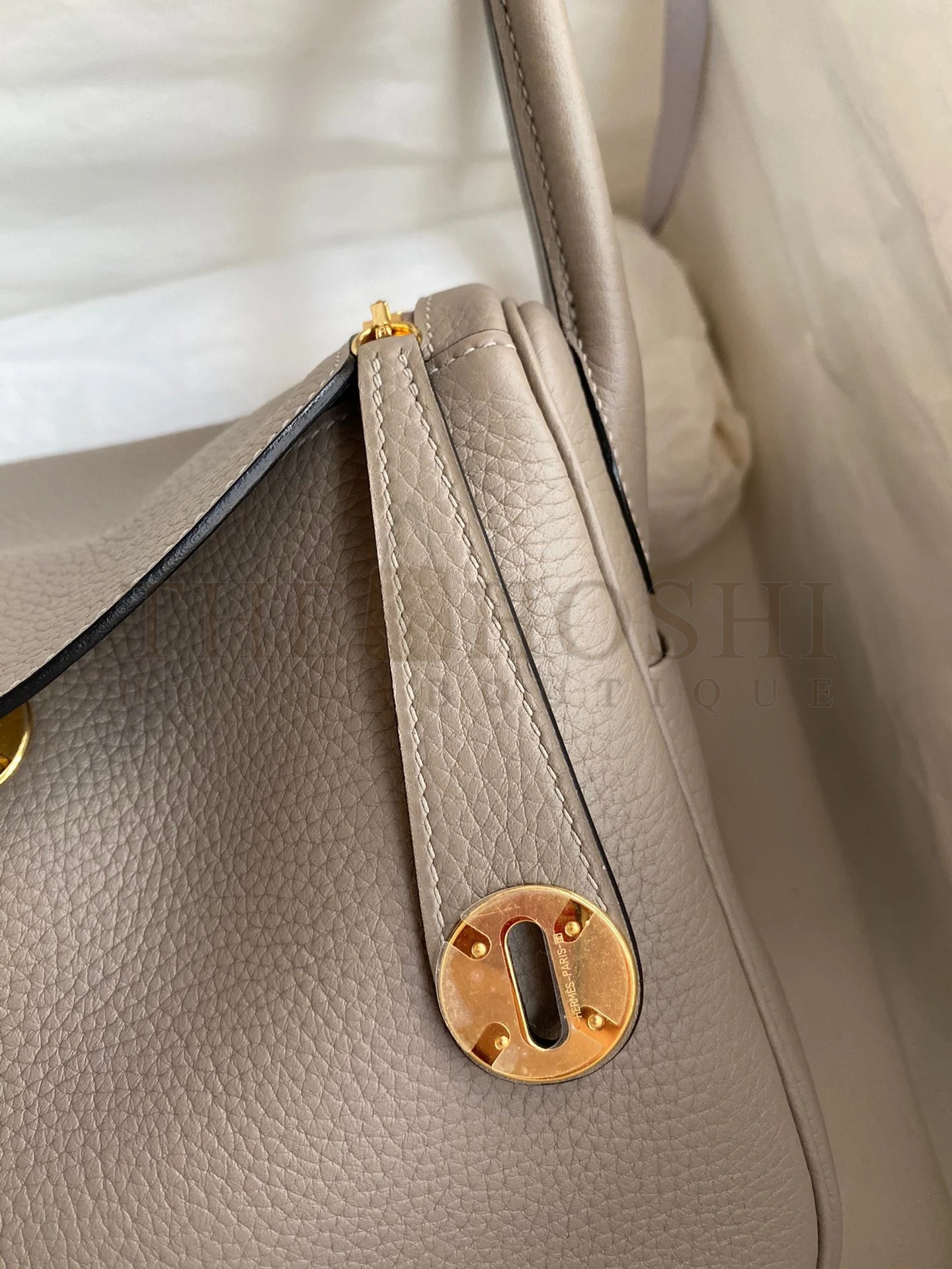 H**me5 Lindy 26 Handmade Bag In Gris Asphalt Clemence Leather Master Quality