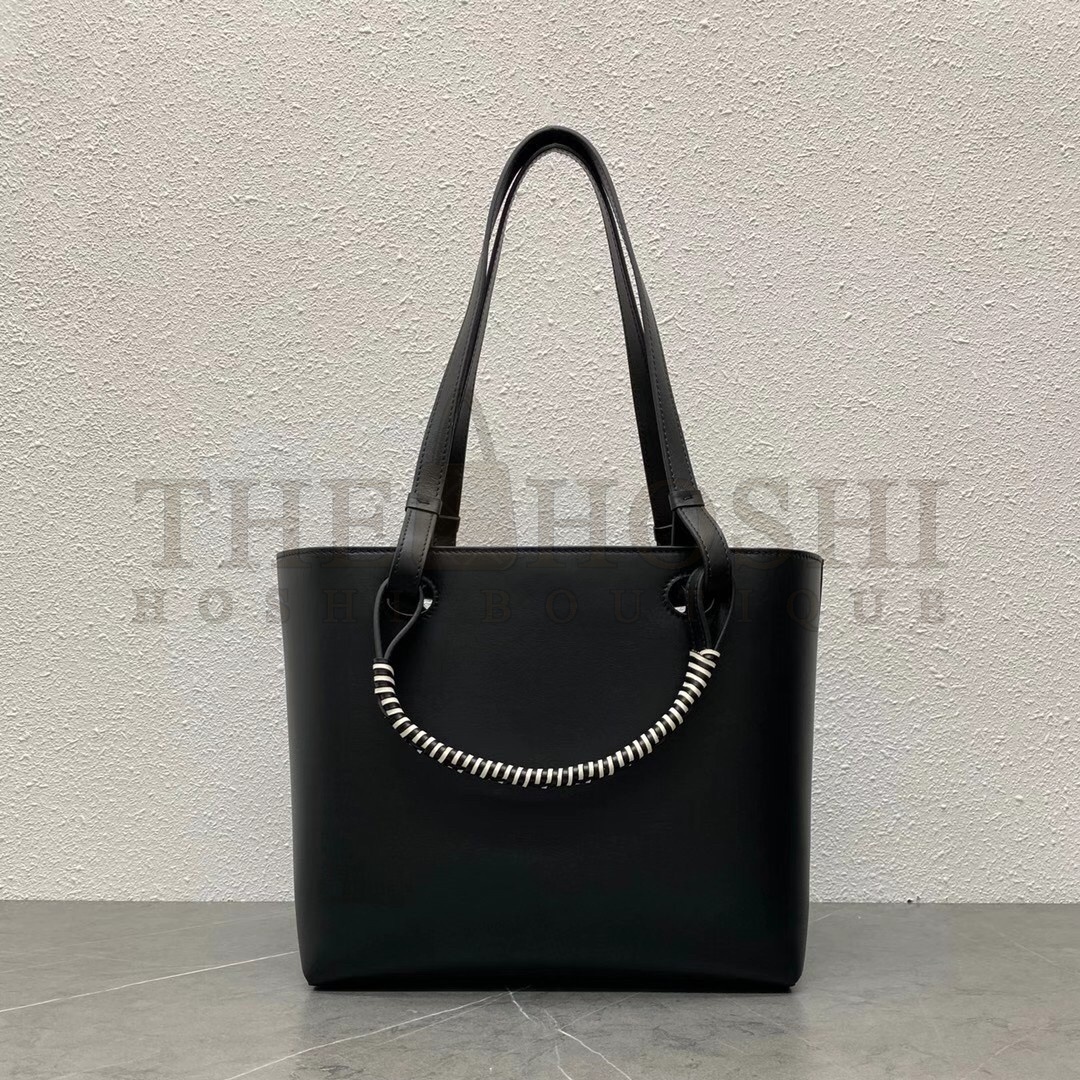 L0ew* Small Anagram Tote In Black Calfskin Master Quality