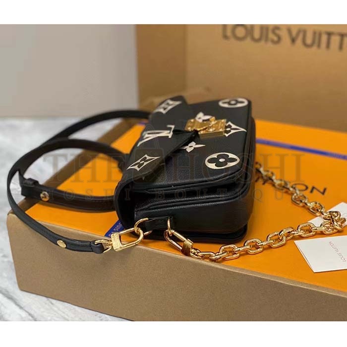 L0vis Vvtt0n LV Women Pochette Metis East West Bag Black Beige Grained Cowhide Leather Master Quality