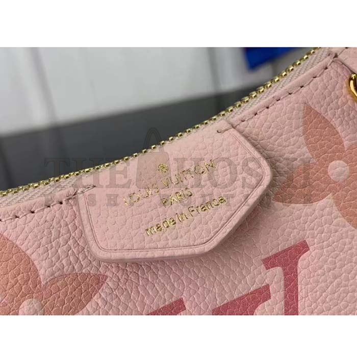 L0vis Vvtt0n LV Women Easy Pouch Pink Monogram Empreinte Embossed S*pple Grained Cowhide Master Quality