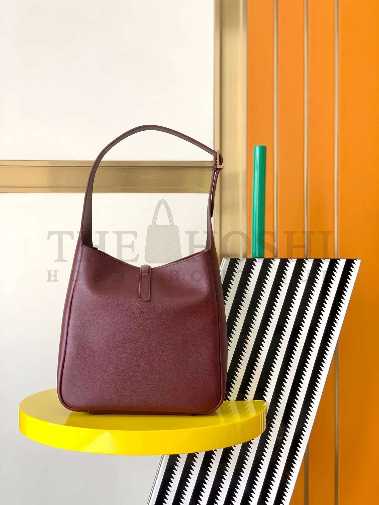 Sa1nt Lau*nt Le 5 A 7 Soft Small Shoulder Bag in Bordeaux Leather Master Quality