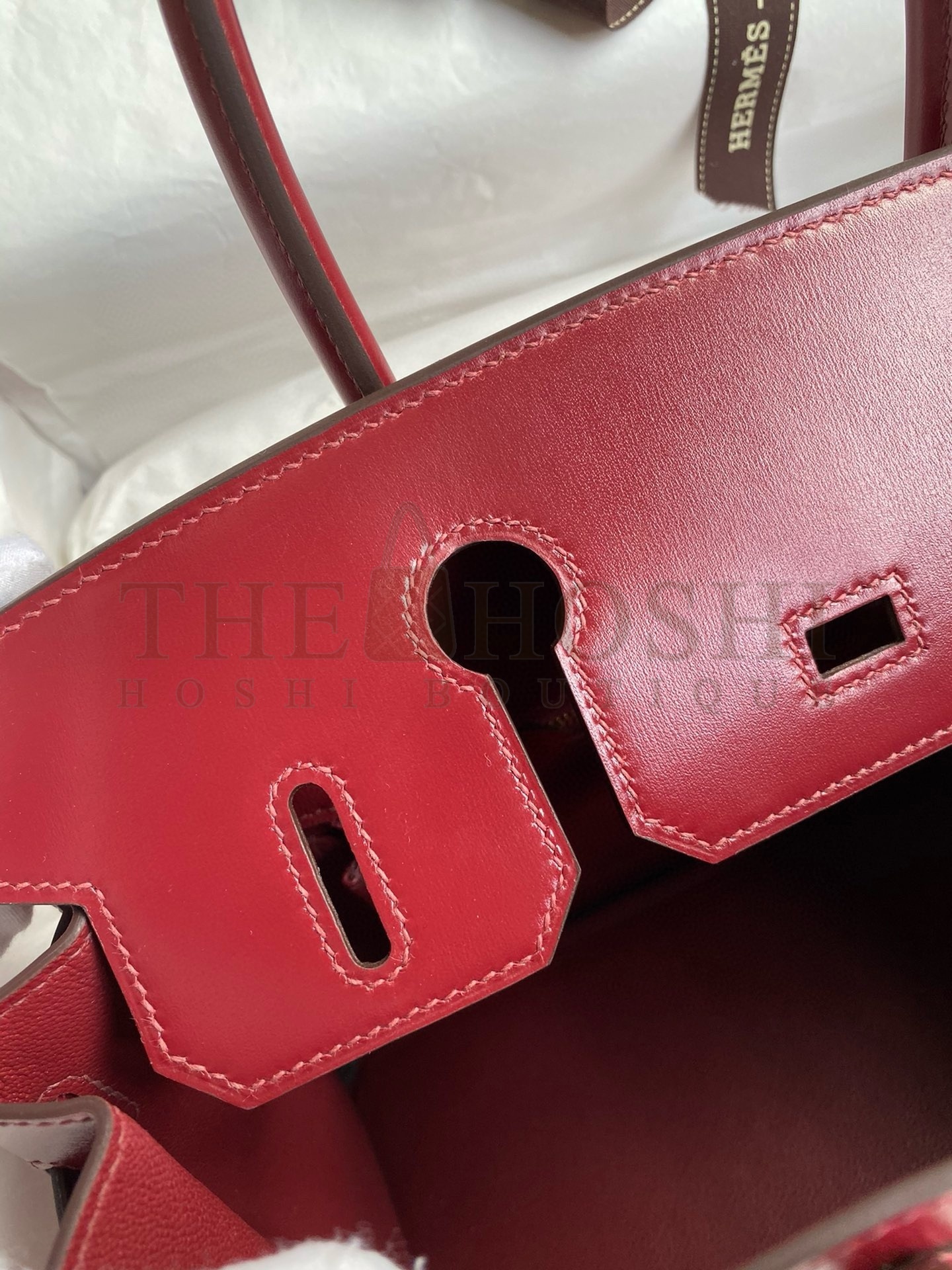 H**me5 Birkin 30 Retourne Handmade Bag in Rouge H Box Calfskin Master Quality