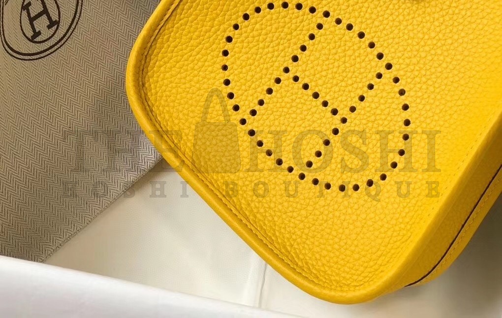 H**me5 Evelyne III TPM Bag In Yellow Clemence Leather Master Quality