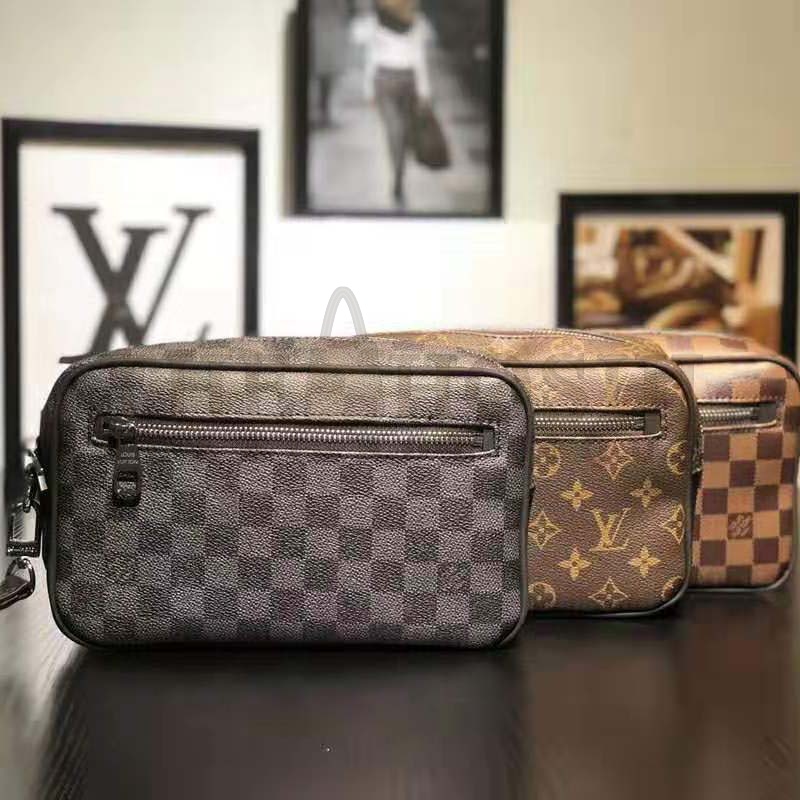 L0vis Vvtt0n LV Men Kasai Clutch in Damier Ebene Canvas Master Quality