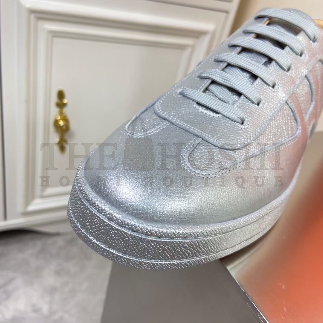 H**me5 Boomerang Sneakers In Silver Epsom Leather Master Quality