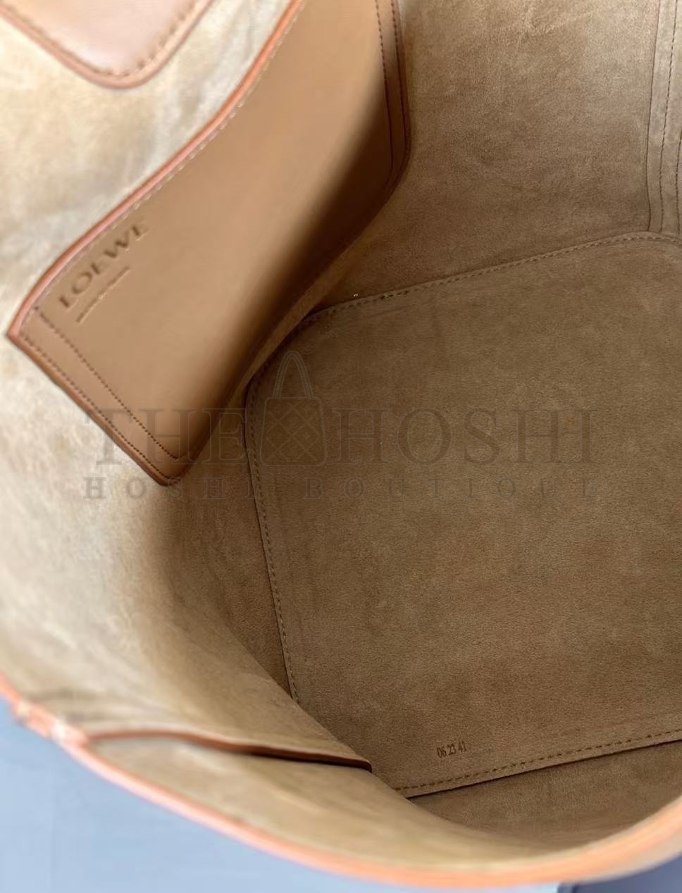 L0ew* real leather bag Natural Pebble Mini Leather Bucket Bag Master Quality