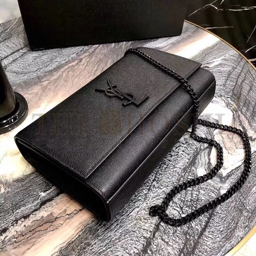 Sa1nt Lau*nt Medium Kate All Black Shoulder Bag Master Quality