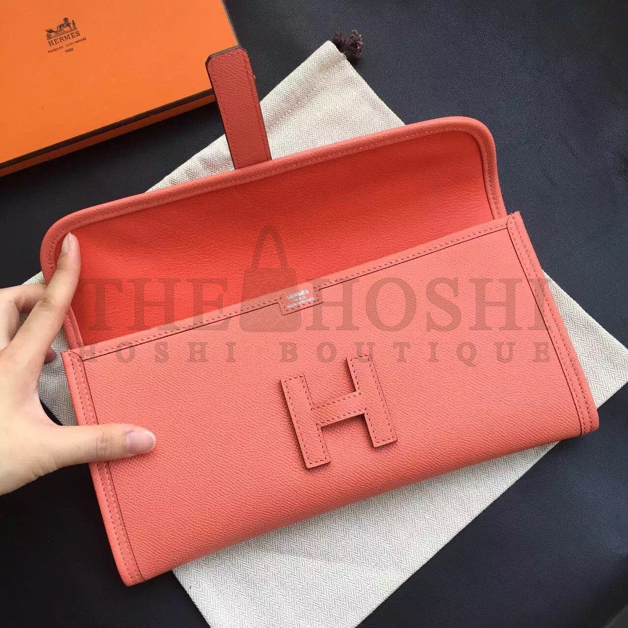 H**me5 Flamingo Epsom Jige Elan 29 Clutch Bag Master Quality