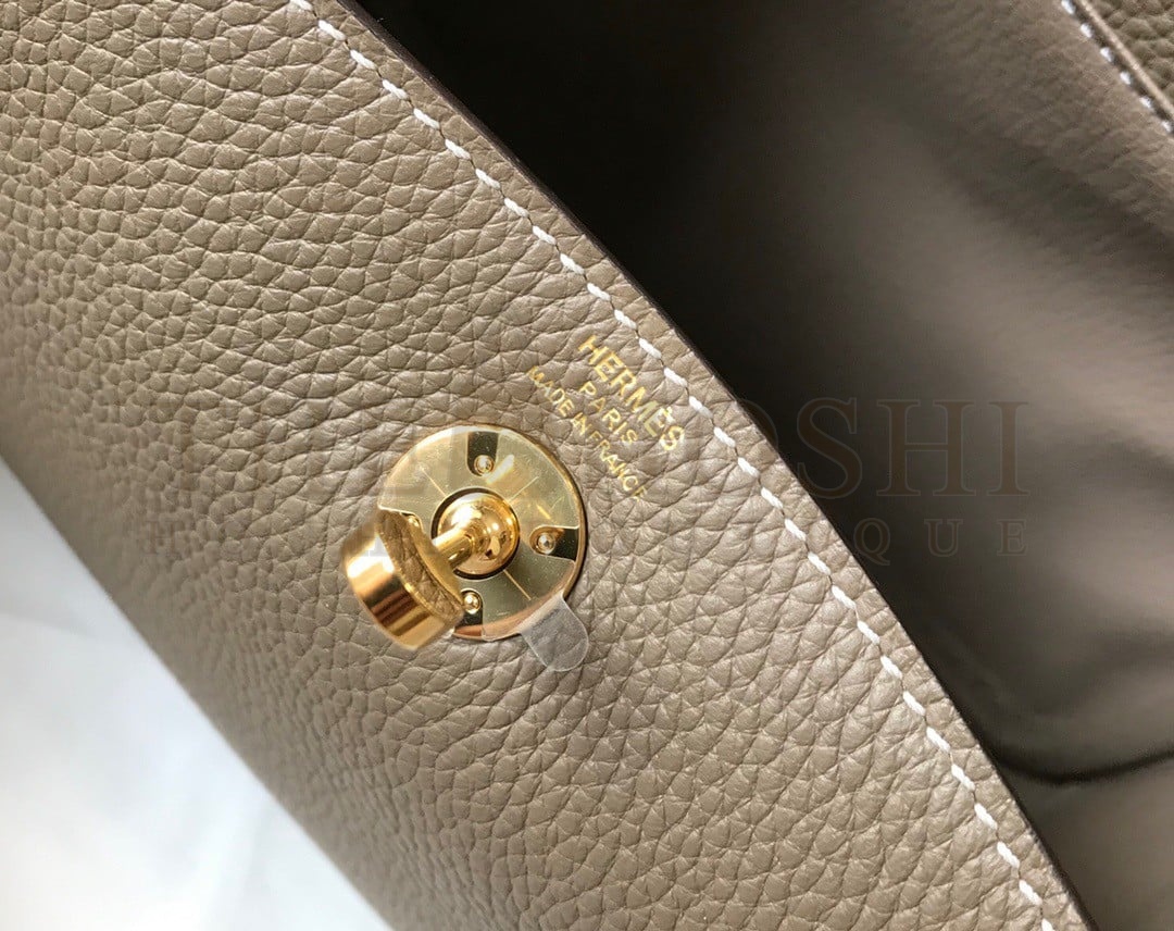 H**me5 Lindy Mini Bag In Taupe Clemence Leather GHW Master Quality