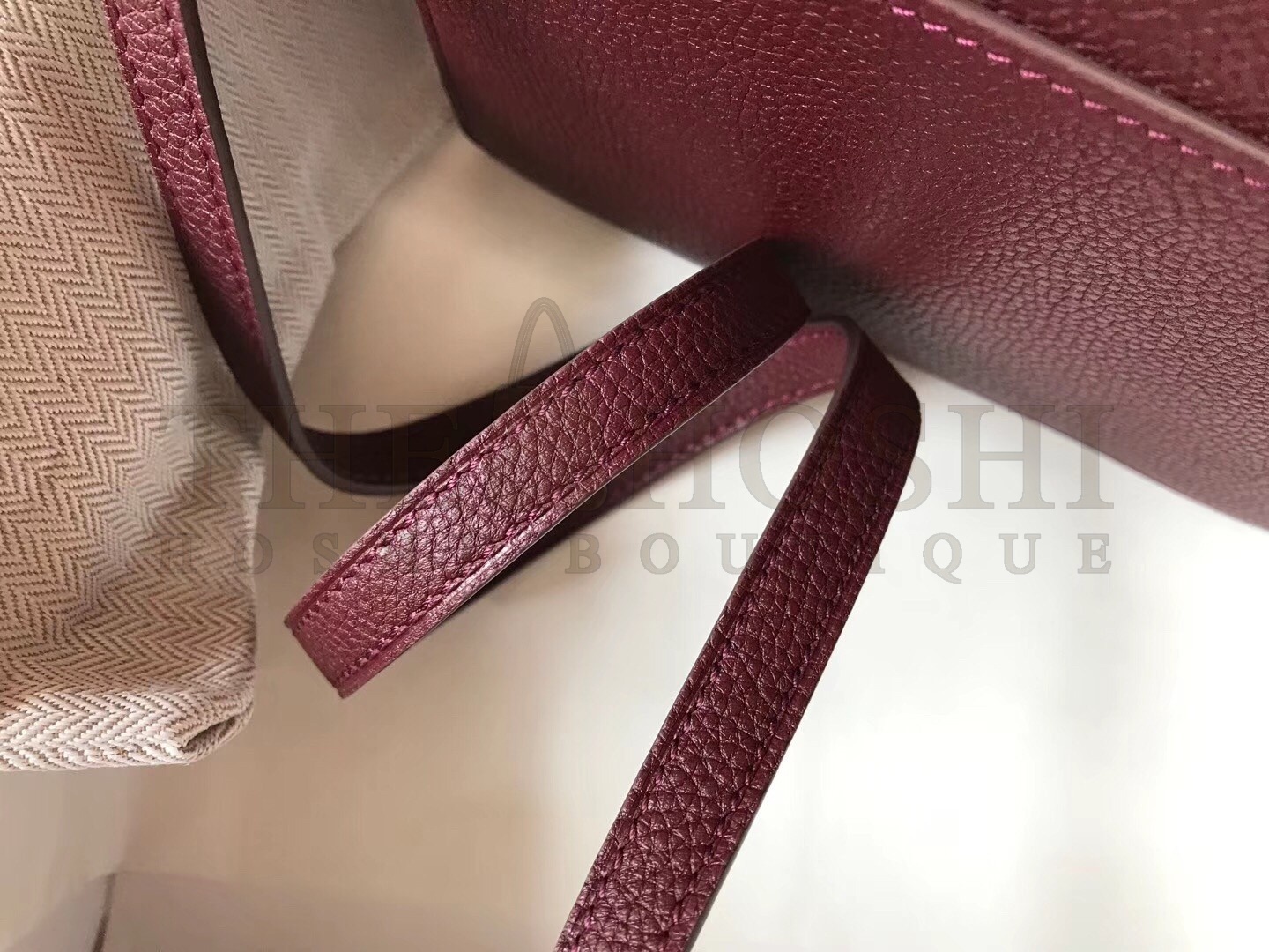 H**me5 Mini Sac Roulis 18cm Bag In Burgundy Evercolor Calfskin Master Quality