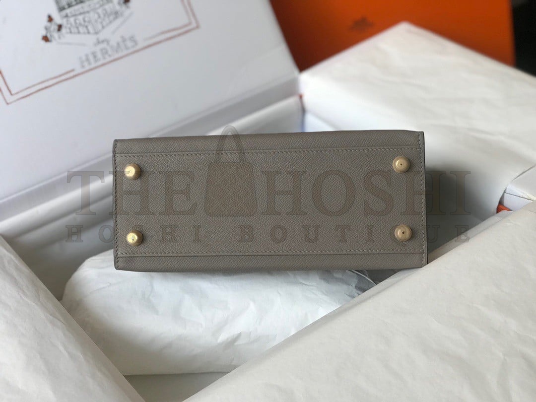 H**me5 Kelly 28cm Sellier Bag in Gris Asphalt Epsom Calfskin GHW Master Quality