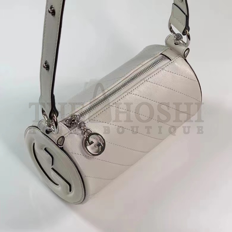 Gvc*1 Women GG Blondie Mini Shoulder Bag Round Interlocking G White Leather Master Quality