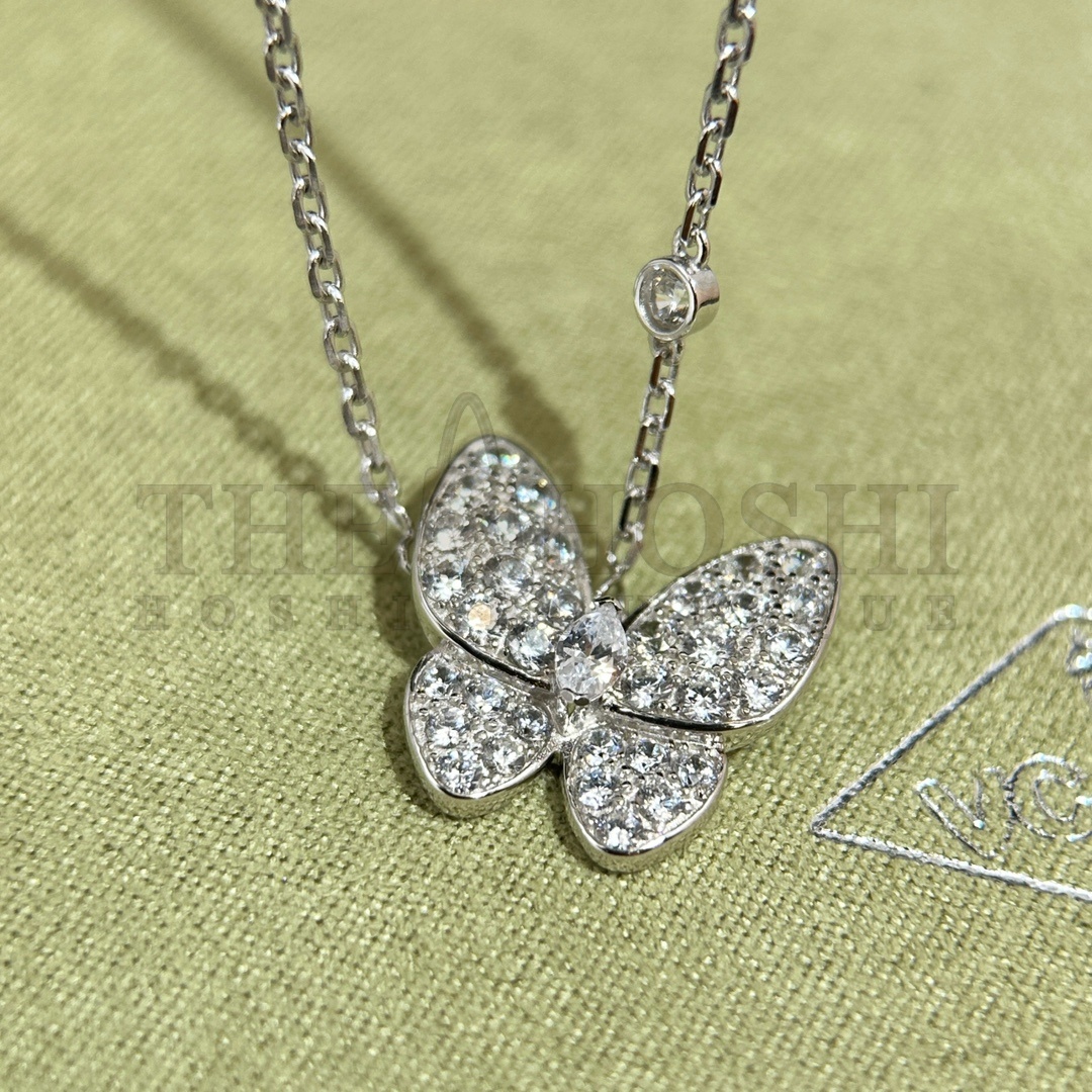 V*n Cl**f & Arpels Two Butterfly Pendant  necklaces Master Quality