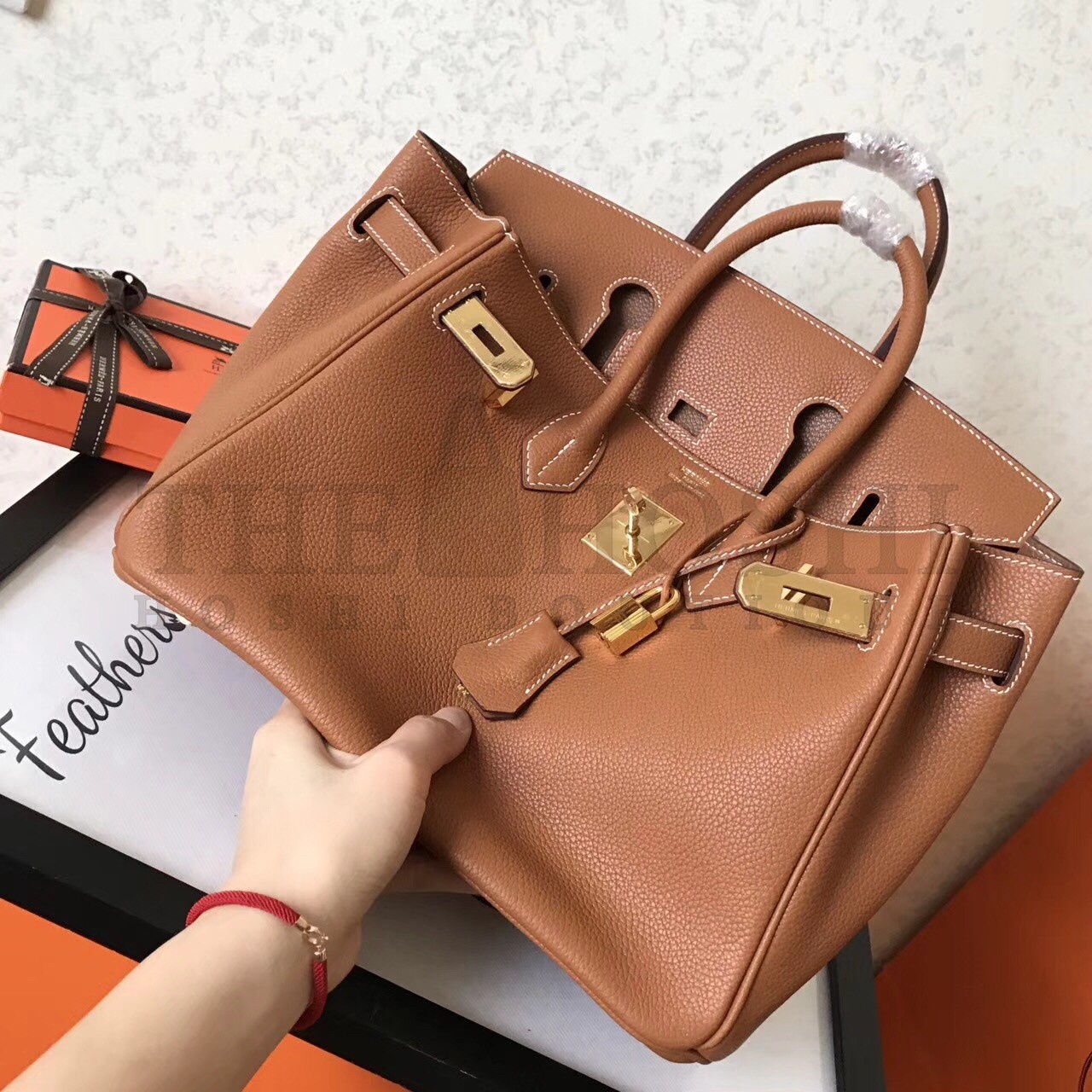 H**me5 Gold Birkin 30cm Clemence Handmade Bag Master Quality