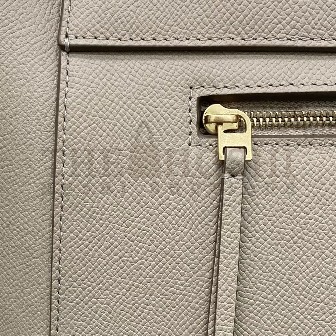 Ce1i*e Belt Mini Bag In Light Taupe Grained Calfskin Master Quality
