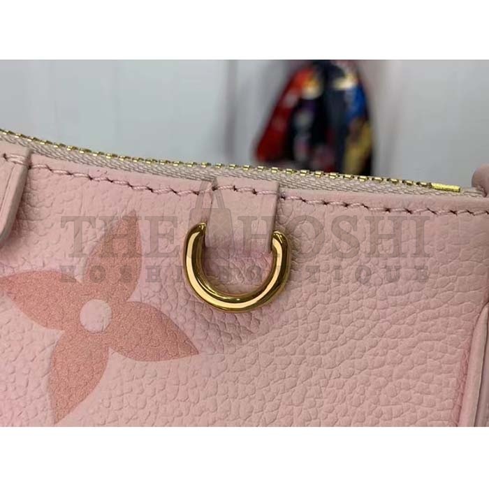 L0vis Vvtt0n LV Women Easy Pouch Pink Monogram Empreinte Embossed S*pple Grained Cowhide Master Quality