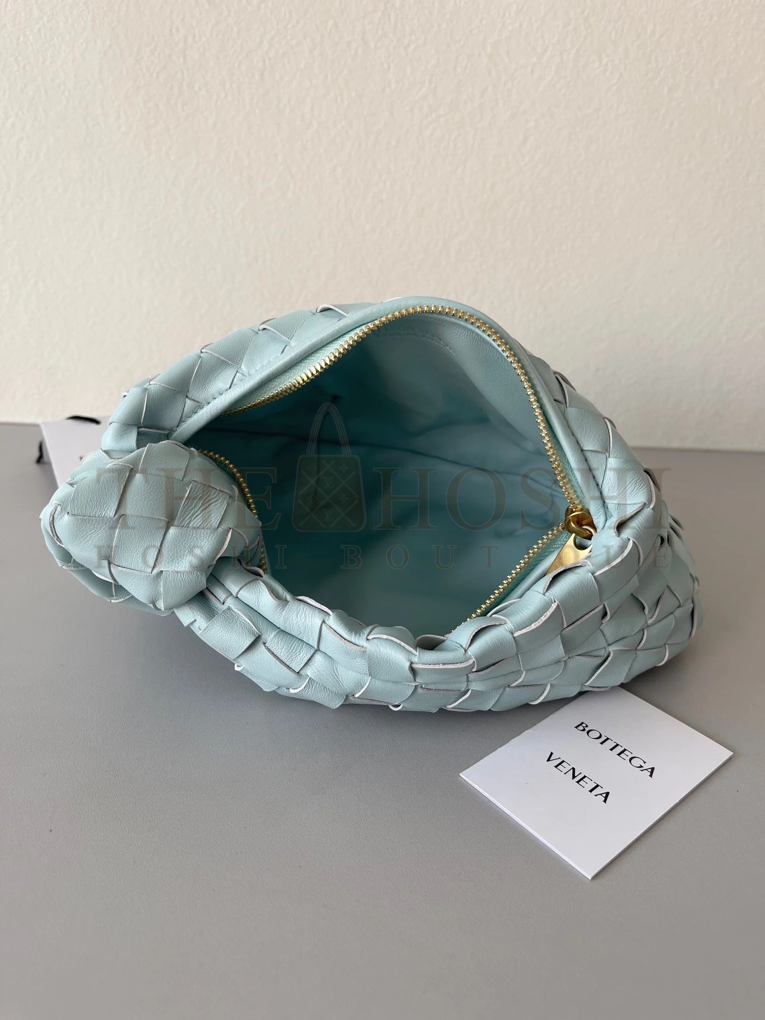 B0tt*ga Ven*ta BV Jodie Mini Bag In Teal Washed Intrecciato Lambskin Master Quality