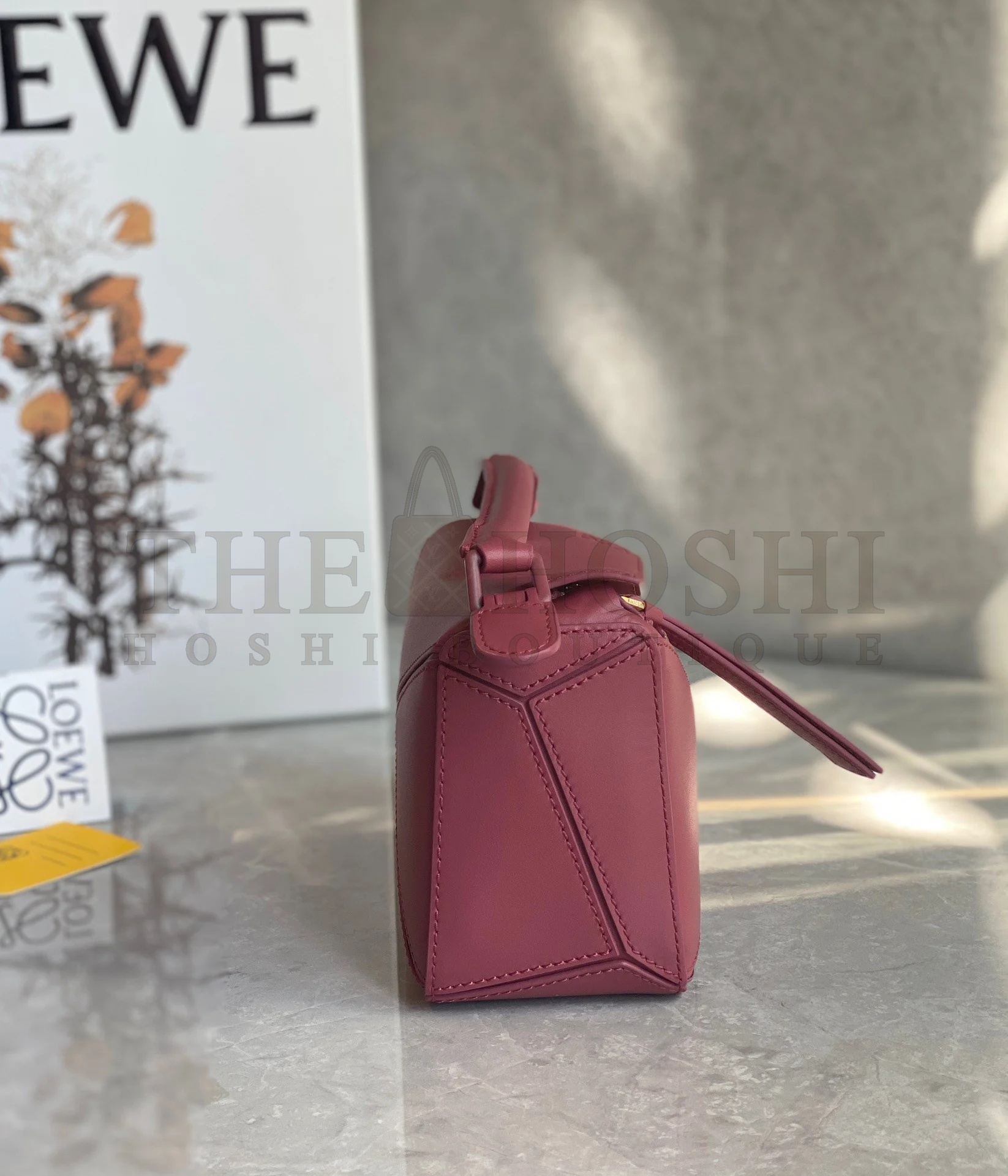 L0ew* Puzzle Mini Bag In Plumrose Satin Calfskin Master Quality