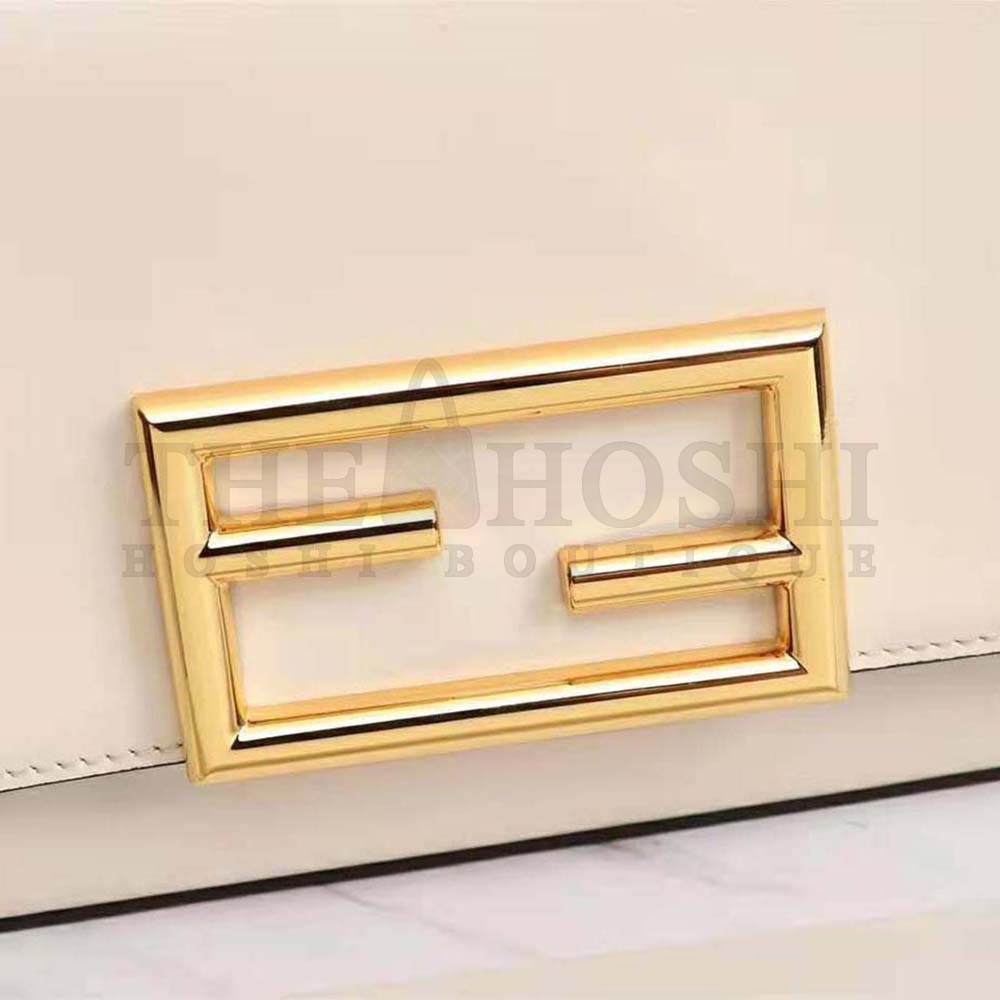 F**di Women Wallet on Chain with Pouches Leather Mini-Bag-White Master Quality