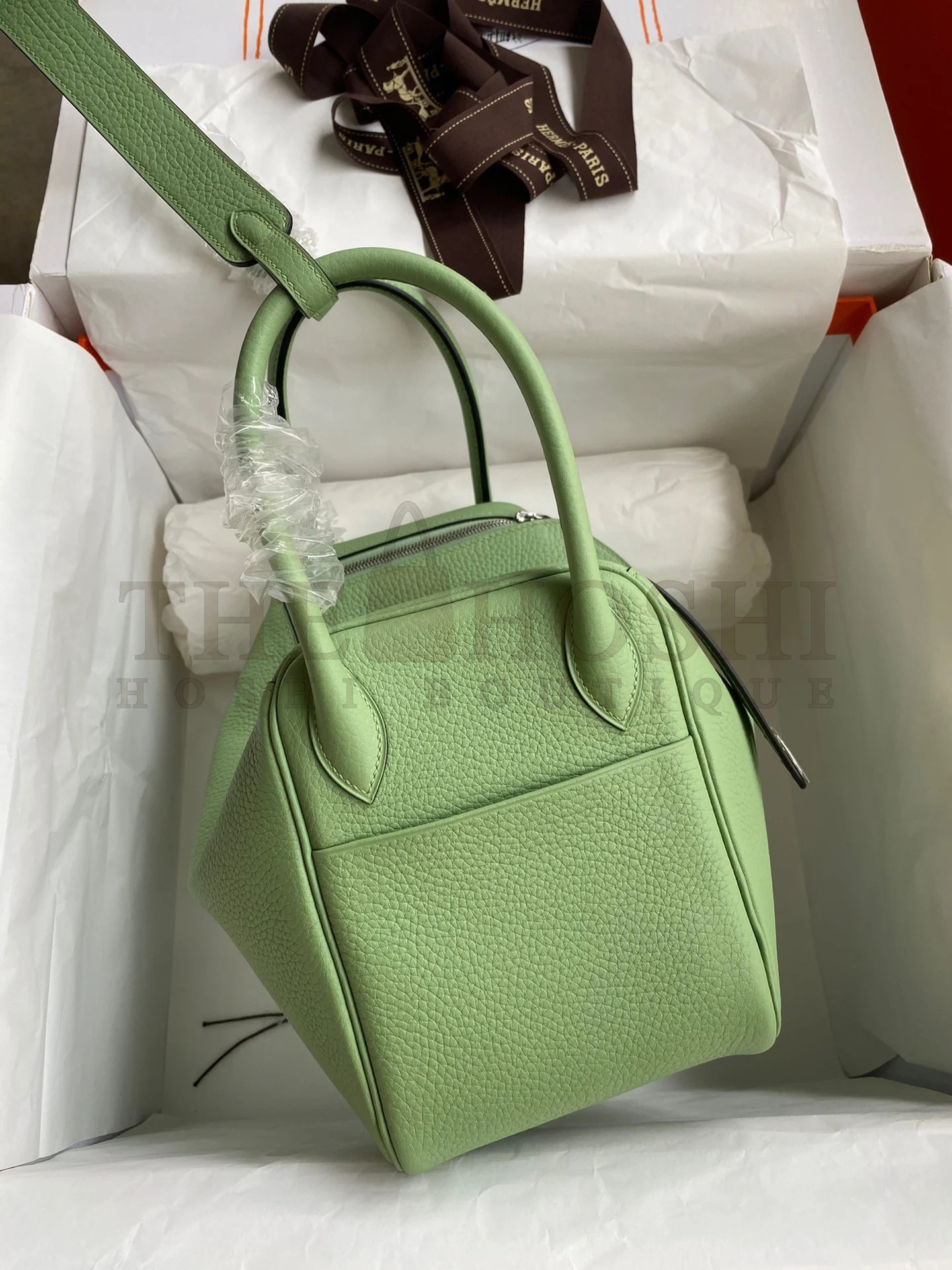 H**me5 Lindy 26 Handmade Bag In Vert Cypres Clemence Leather Master Quality