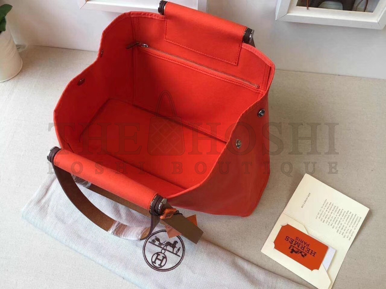 H**me5 Cabag Elan Bag In Capucine Canvas Master Quality