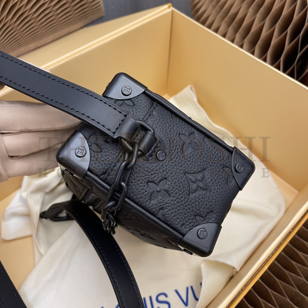 L0vis Vvtt0n LV Men Mini Soft Trunk Bag Black Taurillon Cowhide Leather Master Quality