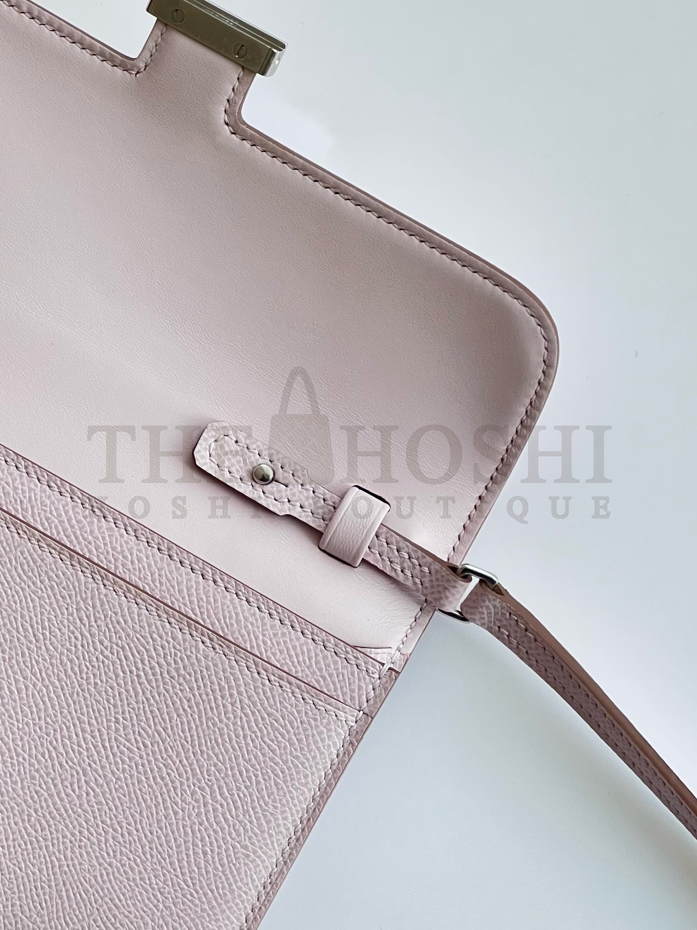 H**me5 Constance To Go Wallet in Mauve Pale Epsom Calfskin Master Quality