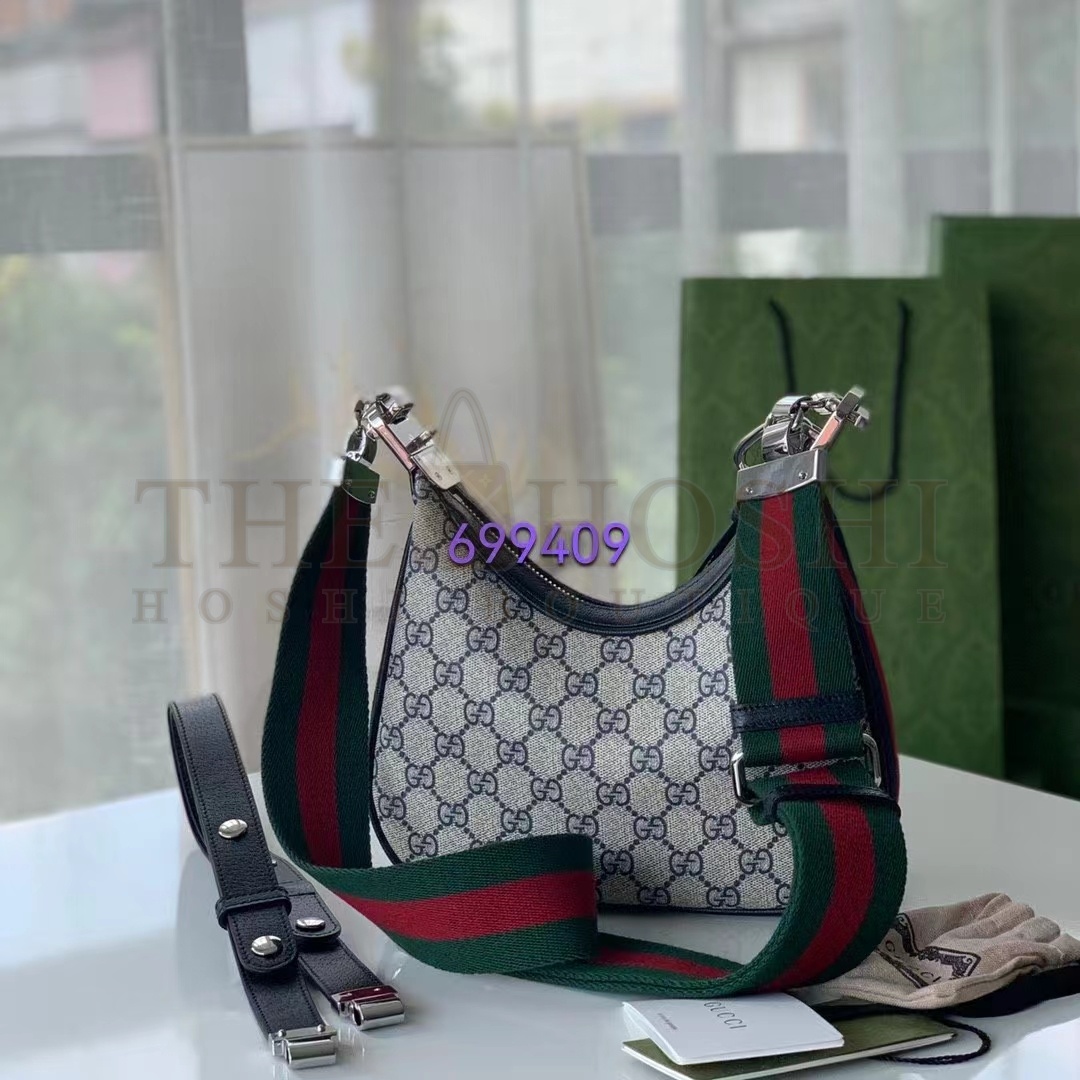 Gvc*1 Women Attache Small Shoulder Bag Beige Blue GG Svp*me Canvas Master Quality