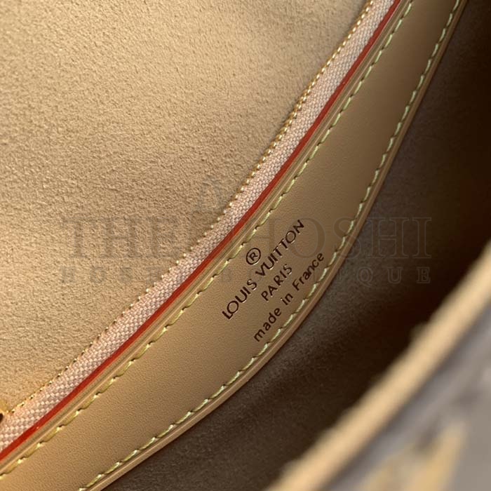 L0vis Vvtt0n LV Women Diane Handbag Beige Brown Monogram Coated Canvas Shearling Master Quality