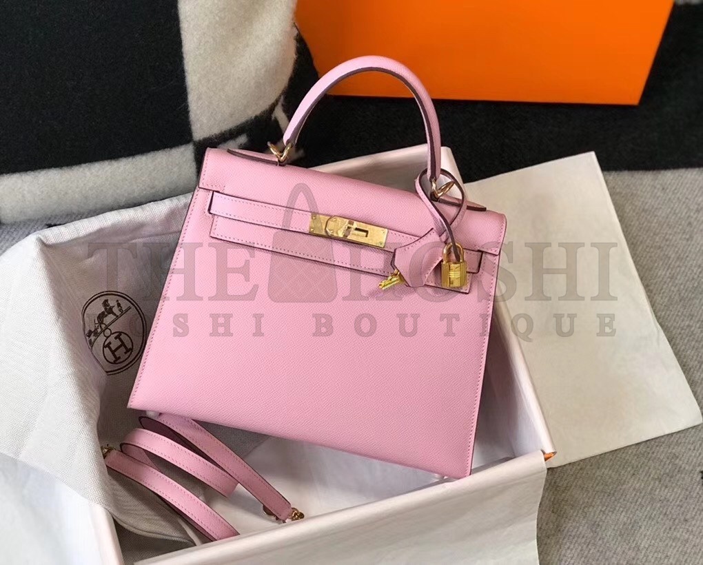 H**me5 Pink Epsom Kelly 32cm Sellier Bag Master Quality