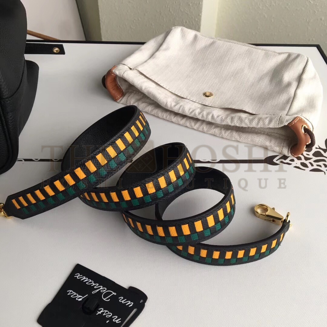 H**me5 Black Picotin Lock 18cm Bag With Braided Handles Master Quality