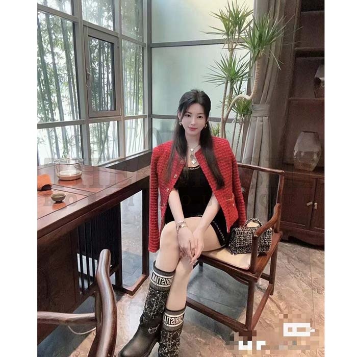 Ch**el Women CC Mini Flap Bag Top Handle Sequin Tweed Black Master Quality