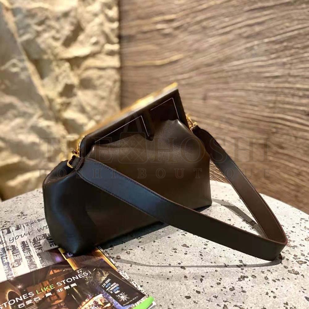 F**di Women First Medium Nappa Leather Bag-Maroon Master Quality