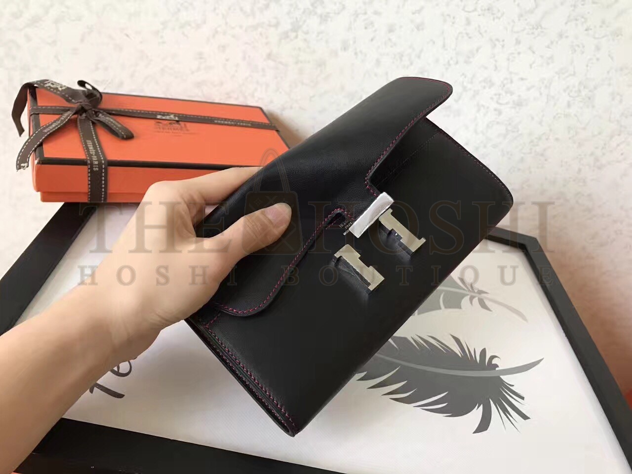 H**me5 Black Swift Constance Long Wallet Master Quality