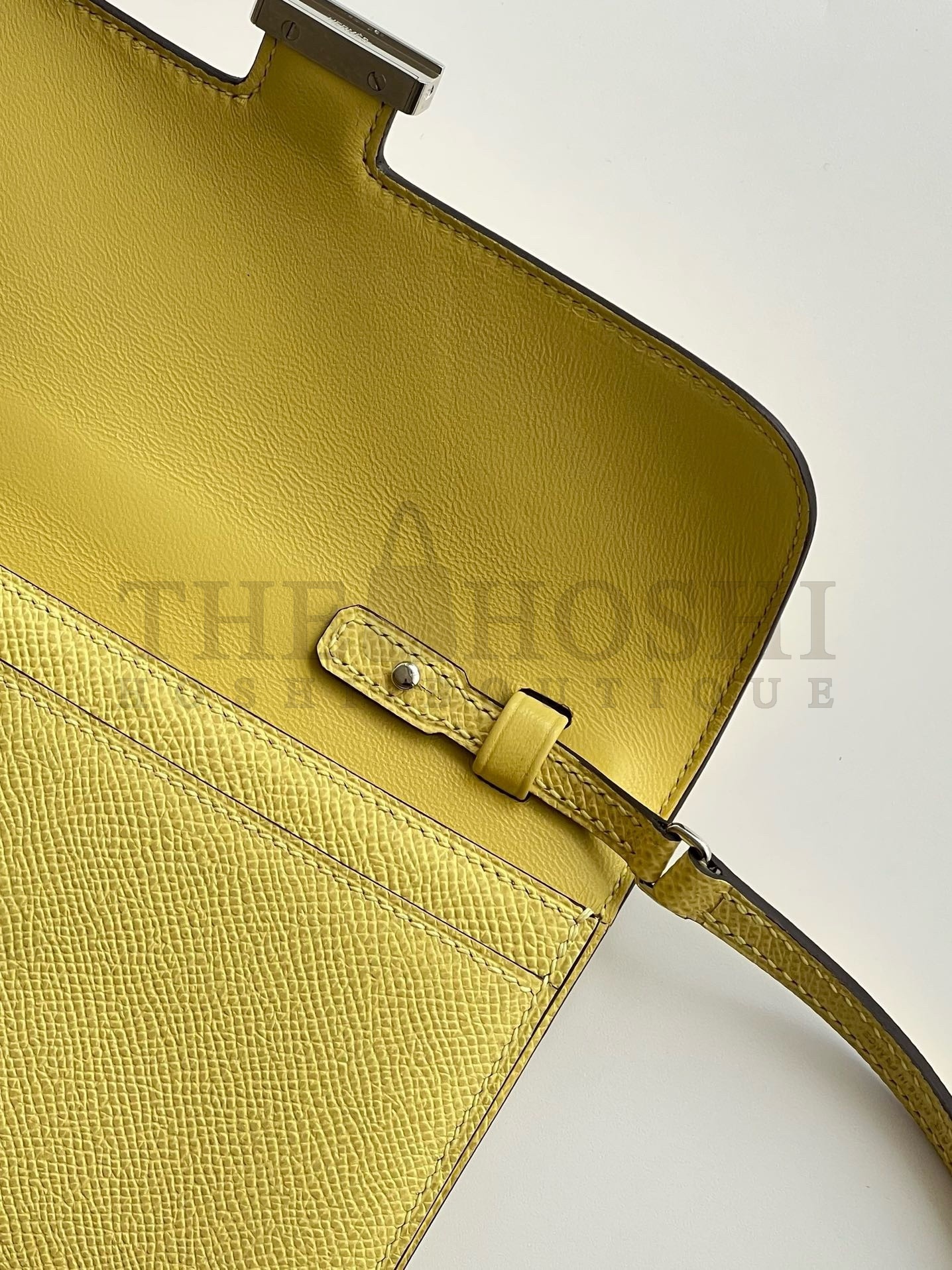 H**me5 Constance To Go Wallet in Jaune Poussin Epsom Calfskin Master Quality