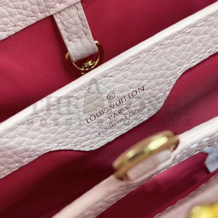L0vis Vvtt0n LV Women Capucines BB Handbag Magenta Jasmine Pink Taurillon Cowhide Leather Master Quality