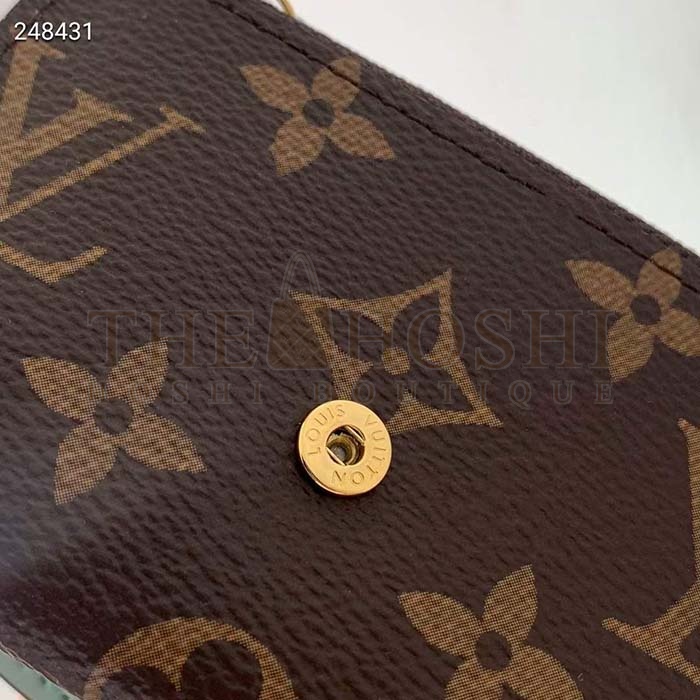 L0vis Vvtt0n Unisex LV Rosalie Coin Purse Spring Green Monogram Coated Canvas M83582 Master Quality