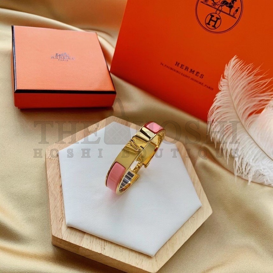 H**me5 Clic H bracelet, Pink Enamel, Rose Gold Master Quality