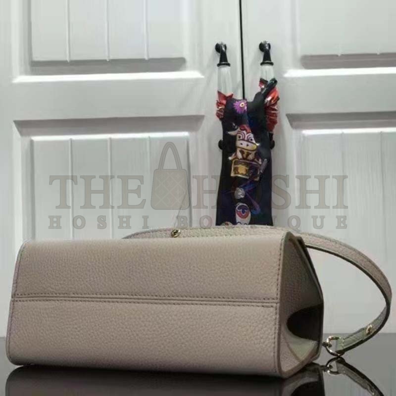 L0vis Vvtt0n LV Women Twist One Handle BB Handbag Greige Grey Taurillon Master Quality