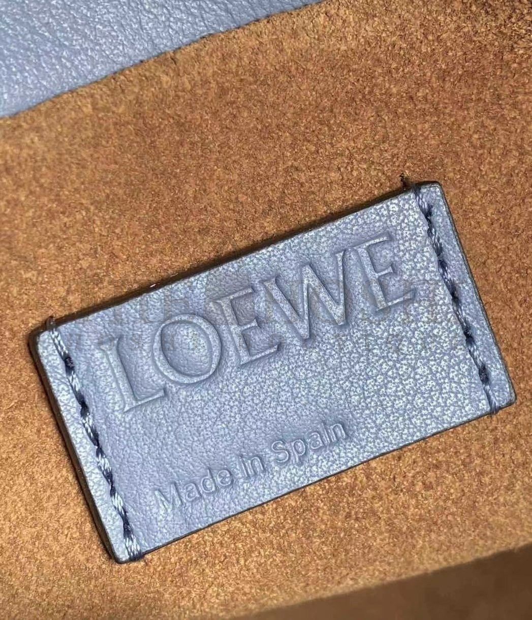 L0ew* Flamenco Clutch In Atlantic Blue Nappa Leather Master Quality