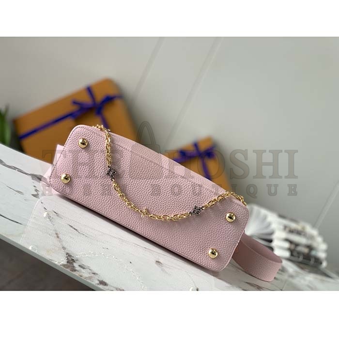 L0vis Vvtt0n LV Women Capucines BB Handbag Pearly Pink Taurillon Leather Master Quality