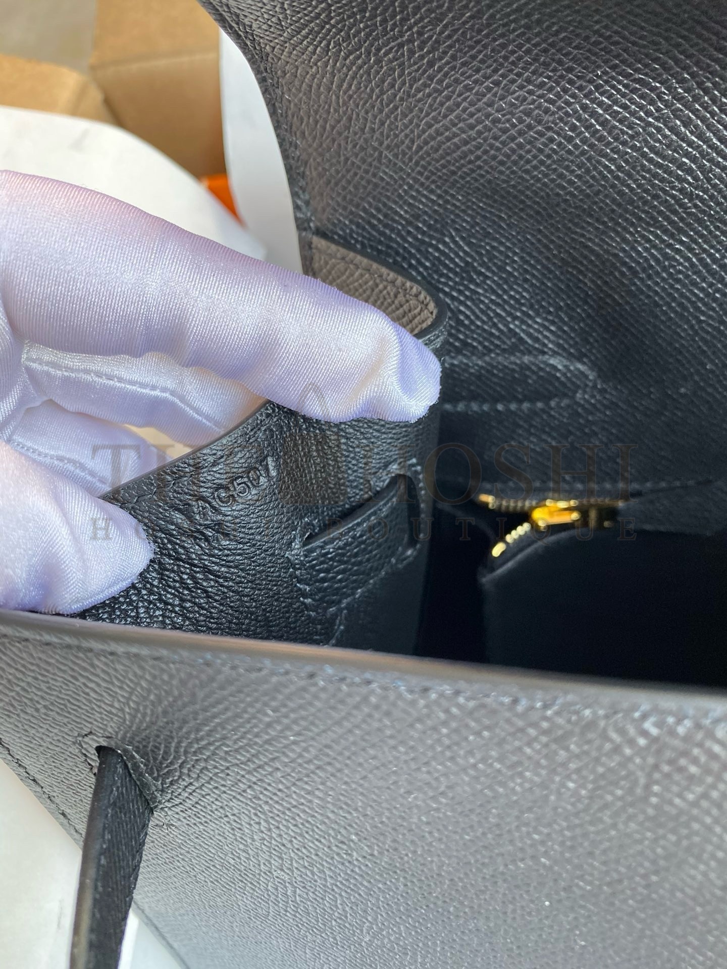 H**me5 Kelly Sellier 35 Handmade Bag In Black Epsom Calfskin Master Quality