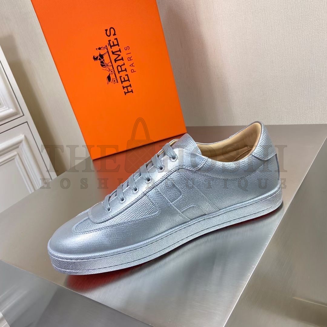 H**me5 Boomerang Sneakers In Silver Epsom Leather Master Quality